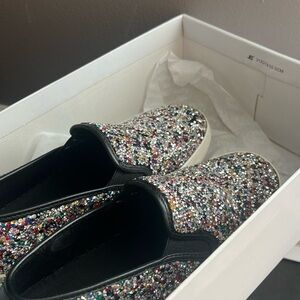 Steve Madden Glitter Multicolor Slip-On Sneakers